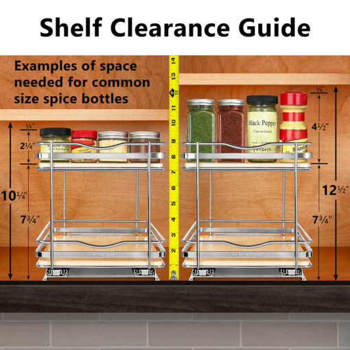 432722 Lynk Professional Elite Slide Out Spice Organizer Two Tier ...